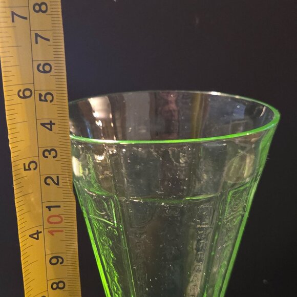 1930s Anchor Hocking Uranium Princess Tumbler 10 oz. Excellent - Picture 3 of 6